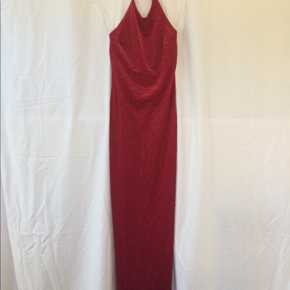 Red with silver sparkle evening gown by Jump - Picture 1 of 8